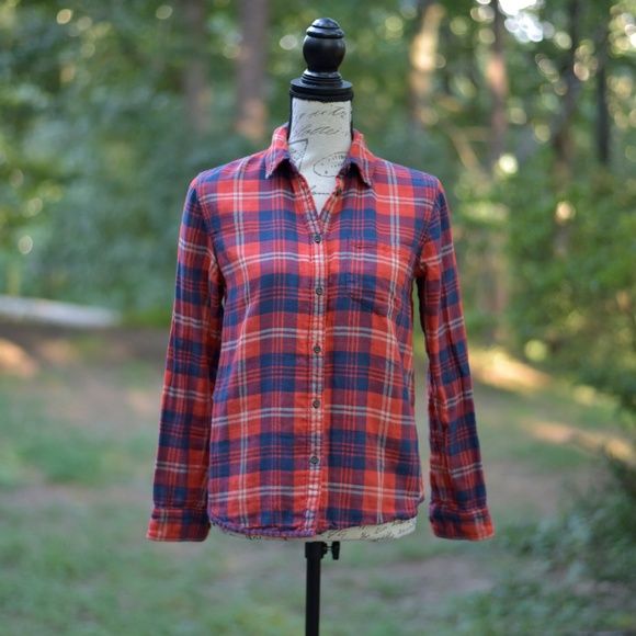 Madewell Tops - Madewell flannel plaid shirt